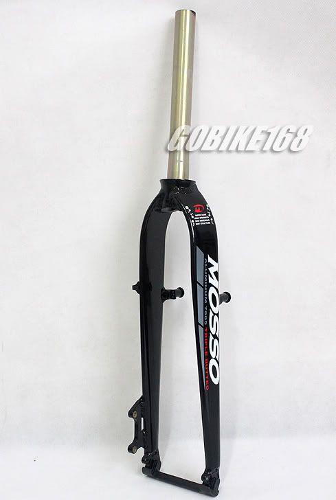 MOSSO MTB Aluminium Rigid Straight Blade Fork Black  