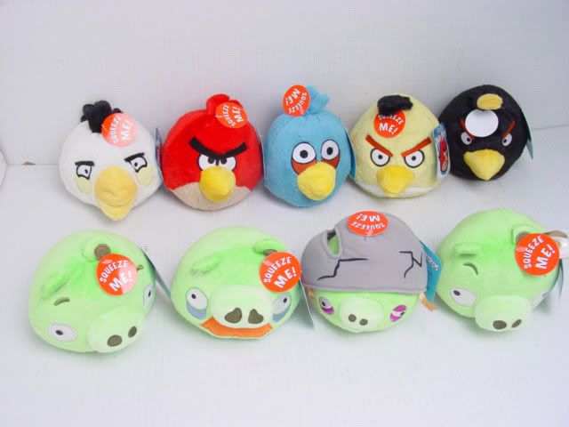 Angry Birds Set Of 9 With Sound Plush Toys Licensed  
