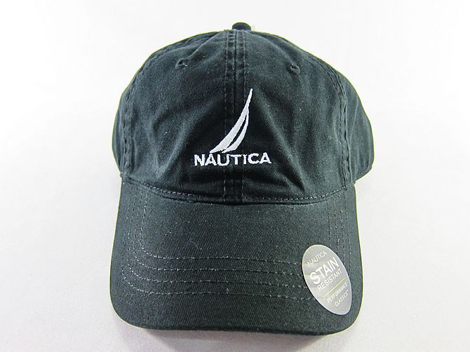   nautica baseball golf ball classic sport casual black hat cap cap17