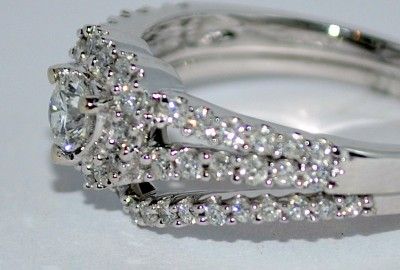  PIECE ENGAGEMENT RING + BAND WHITE GOLD 1CT 14K HEART SHAP  