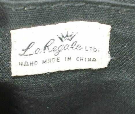 Vintage Regale Black Patent Leather Like Vinyl Chain Strap Shoulder 
