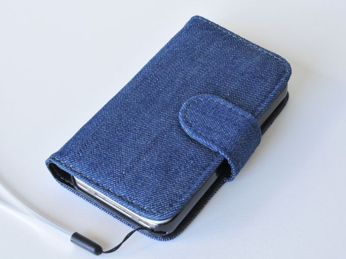 DENIM JEAN Wallet Flip Case Cover for Apple iphone 4 4G  