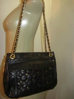 Rebecca Minkoff Swing Double Chain Leather Shoulder Bag, brown 