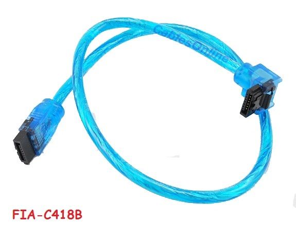 18 SATA 3 Round Cable, 6Gb/s, 90° to 180° Connectors  