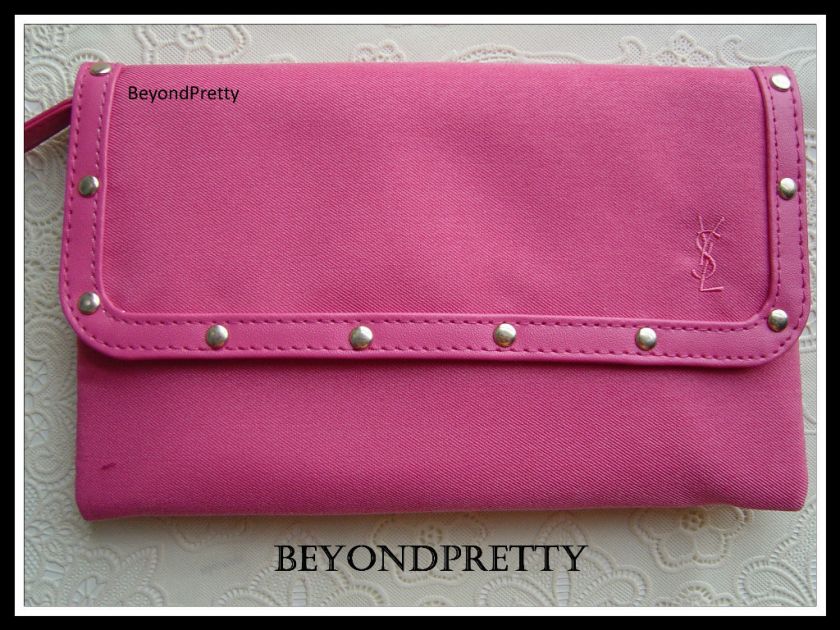 YSL Pink Cosmetic Makeup Bag Cluch  