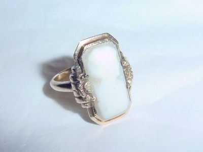 ANTIQUE VICTORIAN 10K YELLOW GOLD CAMEO RING  