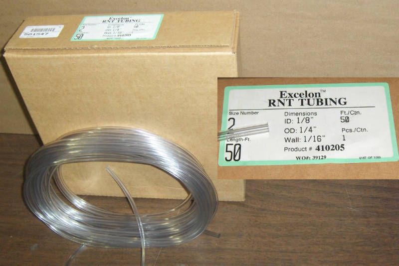 500 Excelon RNT Flexible PVC Tubing SIZE 2 CLEAR COLOR  