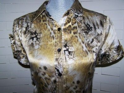 Muse for Boston Proper Silk Snakeskin Print Dress 12  