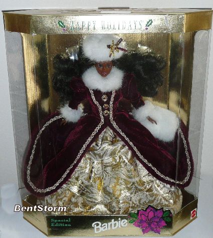 96 HAPPY HOLIDAYS BARBIE Collectible DOLL AA Christmas  