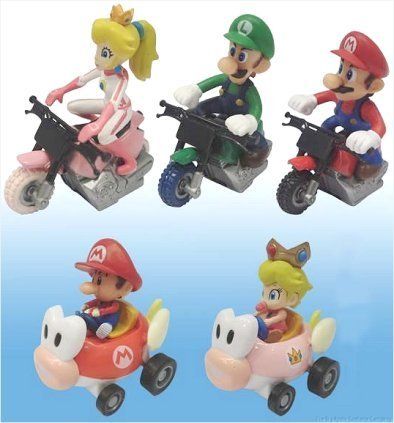 Collectable Party Favors Super Mario Bros 5pc Kart Set  